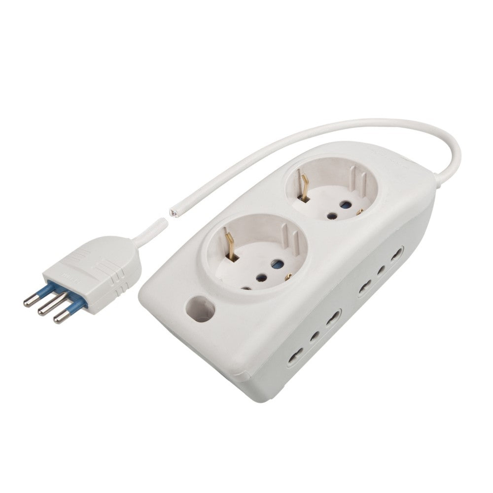 Presa Multipla 2P30-4 10/16A con Cavo Bianca - Polypool Presa Multipla 2P30-4 10/16A con Cavo Bianca - Polypool